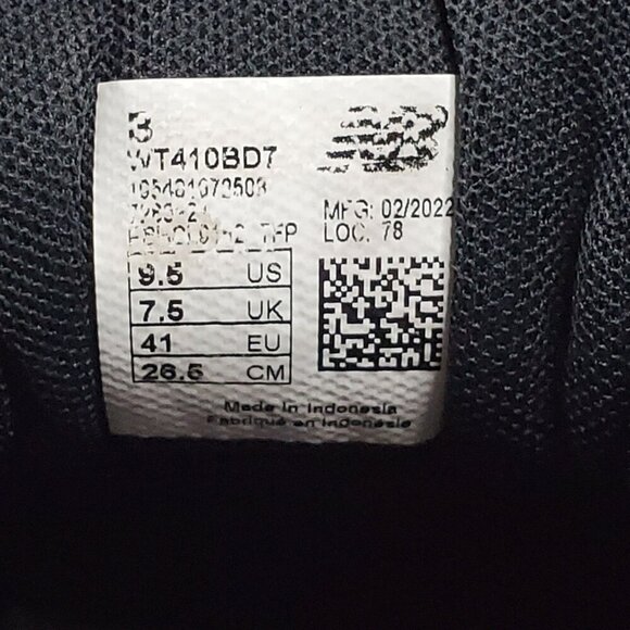 New Balance 410 Trail Running Shoes Womens 9.5 B Black With Purple/blue Accents - Picture 5 of 13